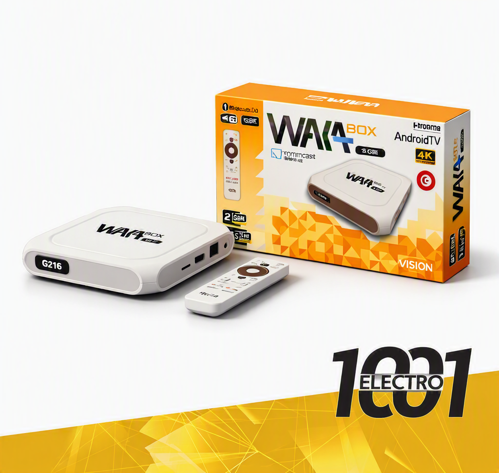 Boîtier Android TV Waka Box G216 – 4K Ultra HD & Android 14